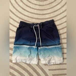Sonoma Navy and Aqua Swim Trunks